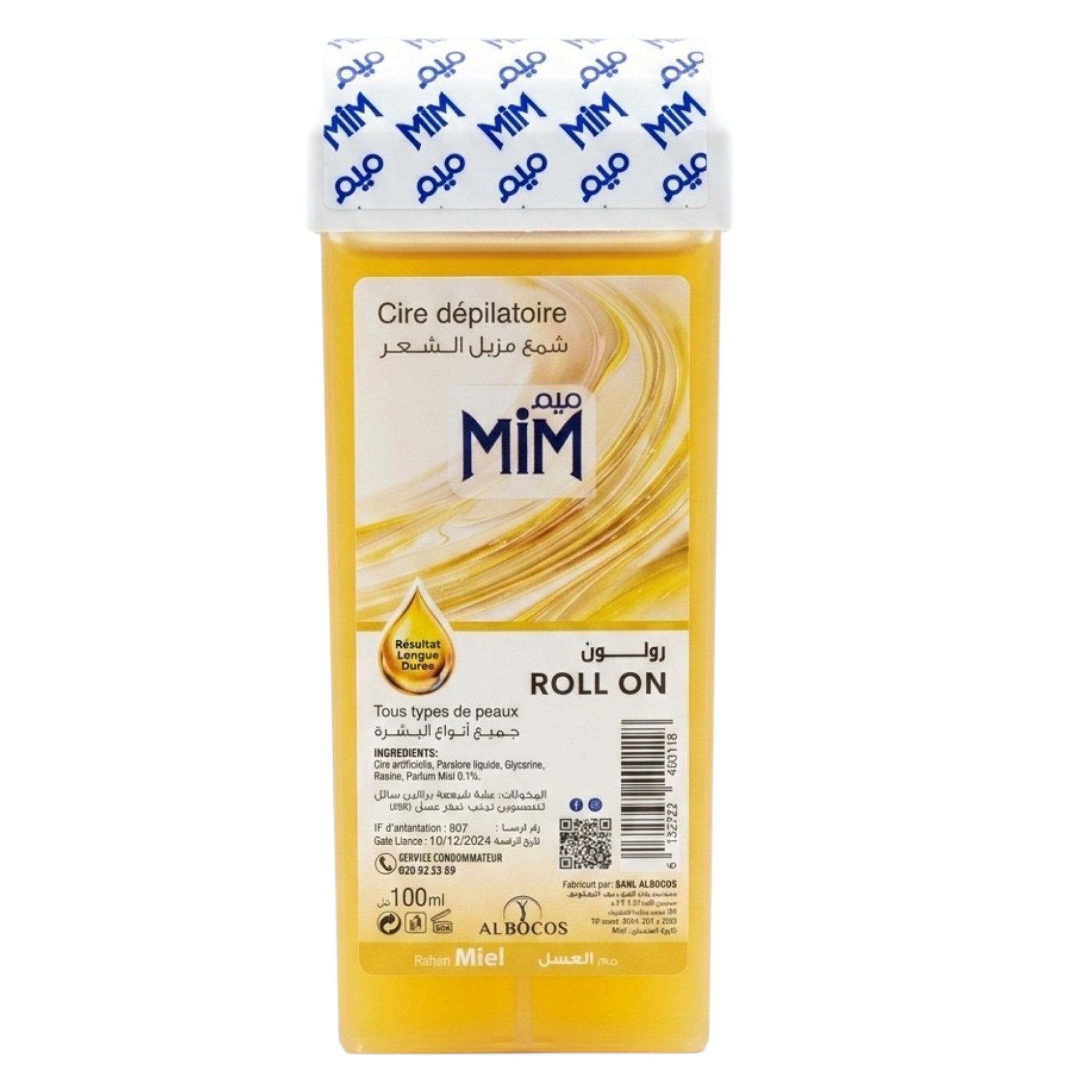 Mim Cire Dépilatoire Roll On Au Miel