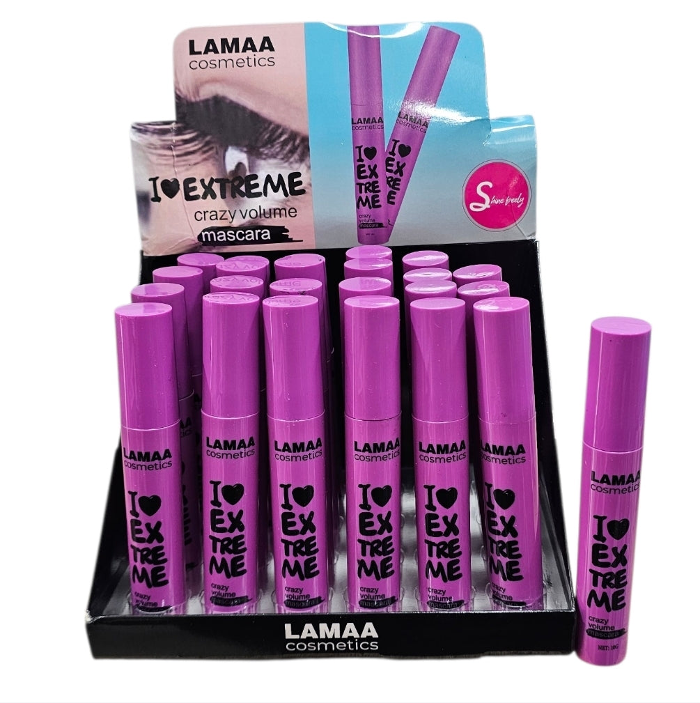 Lamaa Mascara Cosmetics I Love Extreme Crazy Volume – Volume Intense & Cils Épais