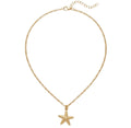 Collier Chaîne Dorée Avec Pendentif Étoile De Mer
