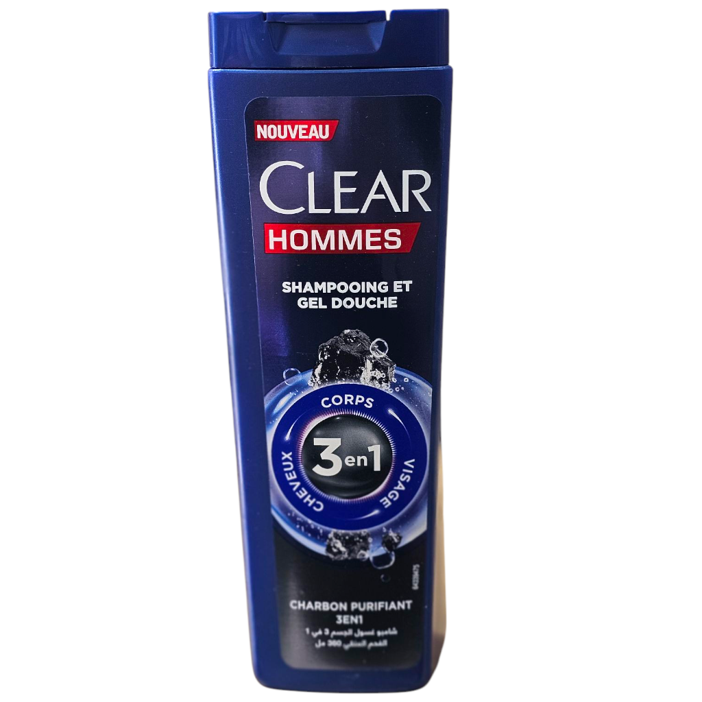 شامبو وجل استحمام كلير مين للجسم والشعر والوجه 3 في 1