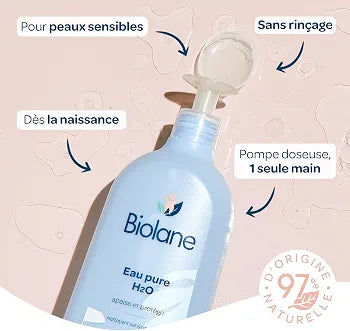 Biolane Eau Pure H2O Nettoyante Sans Rinçage
