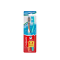 Colgate Brosse À Dent Triple Action Cleans Teeth Removes Surface Stains Freshens Breath Recycled 35% Plastic 1+1 Medium