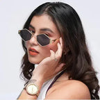 1pcs Lunettes d'été pour femmes, lunettes rétro ovales à monture en métal, style Ins, lunettes unisexes tendance, lunettes de déclaration de style de rue pour les trajets quotidiens