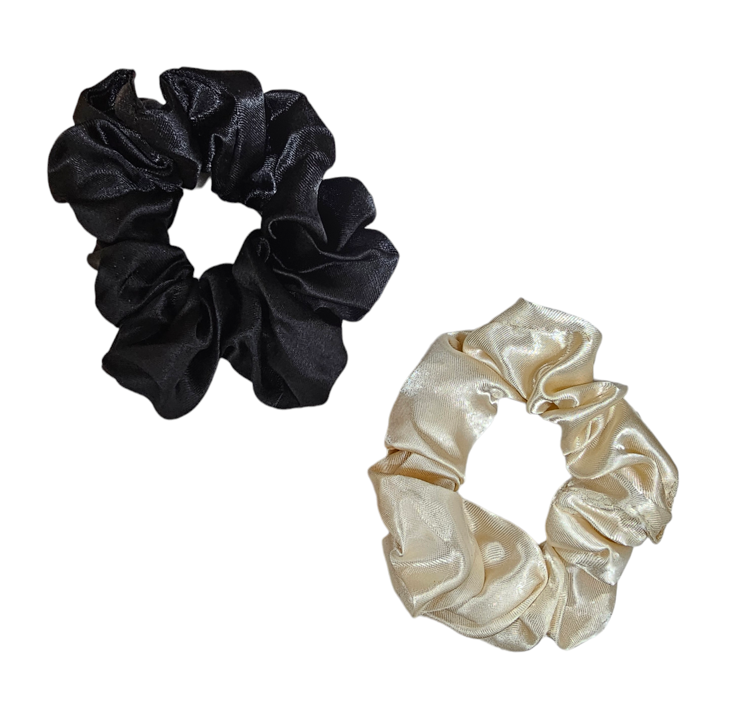 ربطات شعر ساتان، ربطات شعر مرنة بألوان مختلفة، ربطات شعر بسيطة وأنيقة، قطعتان