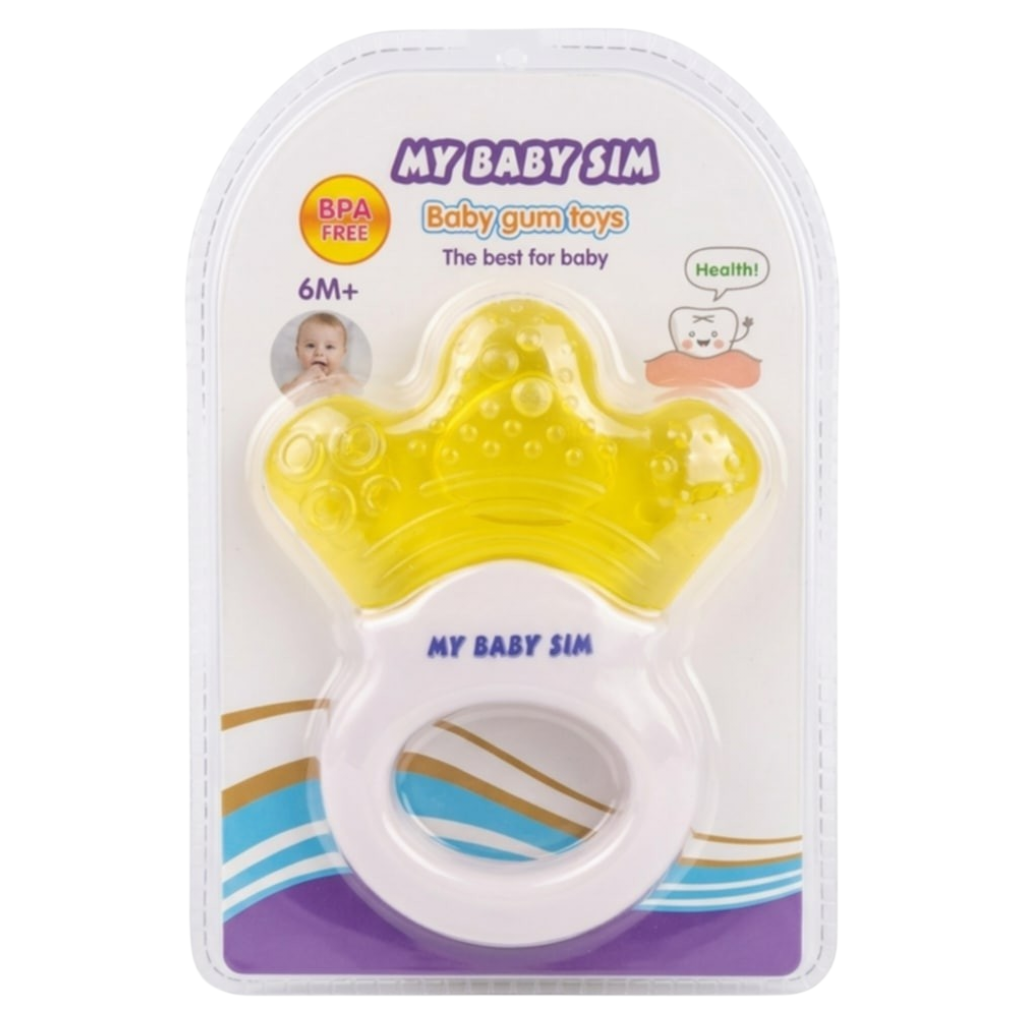 Anneau De Dentition Souple En Silicone Nuby Teeth-Ease | Anneau De Dentition En Silicone Avec Surface De Massage | Étui Hygiénique Inclus | Bleu | 3 Mois Et Plus