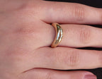 Solid Gold Band Ring Modern Minimalist Style