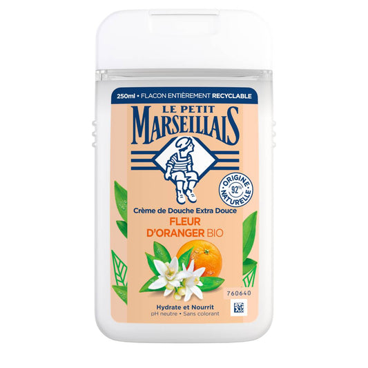 LE PETIT MARSEILLAIS Crème de Douche Extra Douce Fleur d'Oranger BIO