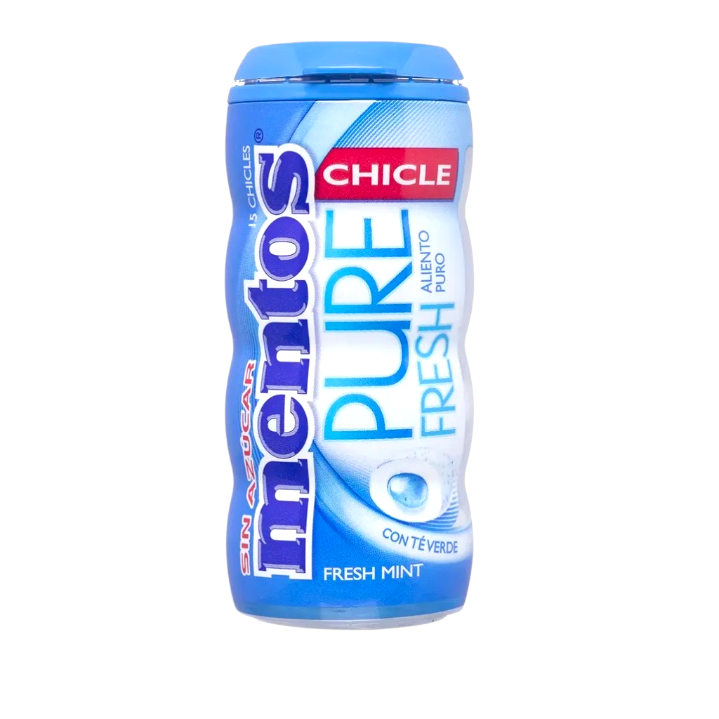 Mentos Chewing-Gum À La Menthe Pour Une Haleine Fraîche Sans Sucre 14 Pièces De