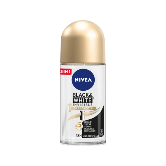 Nivea Black & White Déodorant Invisible Silky Smooth x5 Anti 48h Anti-perspirant