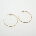 Créoles lisses plaqué or