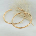 Boucles créoles plaqué or torsadées