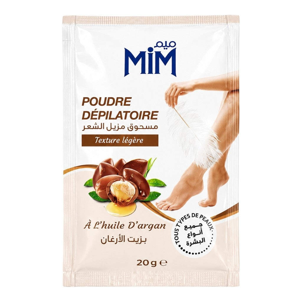 Mim Poudre Dépilatoire Texture Légére À L'huile D'argan Tiustypes De Peaux