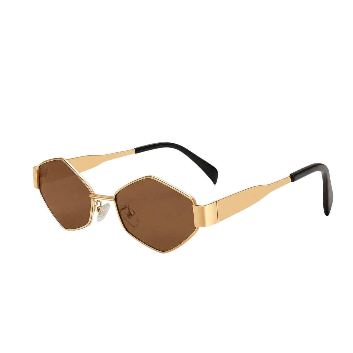 1pcs Lunettes d'été pour femmes, lunettes rétro ovales à monture en métal, style Ins, lunettes unisexes tendance, lunettes de déclaration de style de rue pour les trajets quotidiens