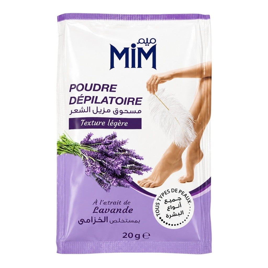 Mim Poudre Dépilatoire Texture Légére Àl'xtrait De Lavande Tiustypes De Peaux