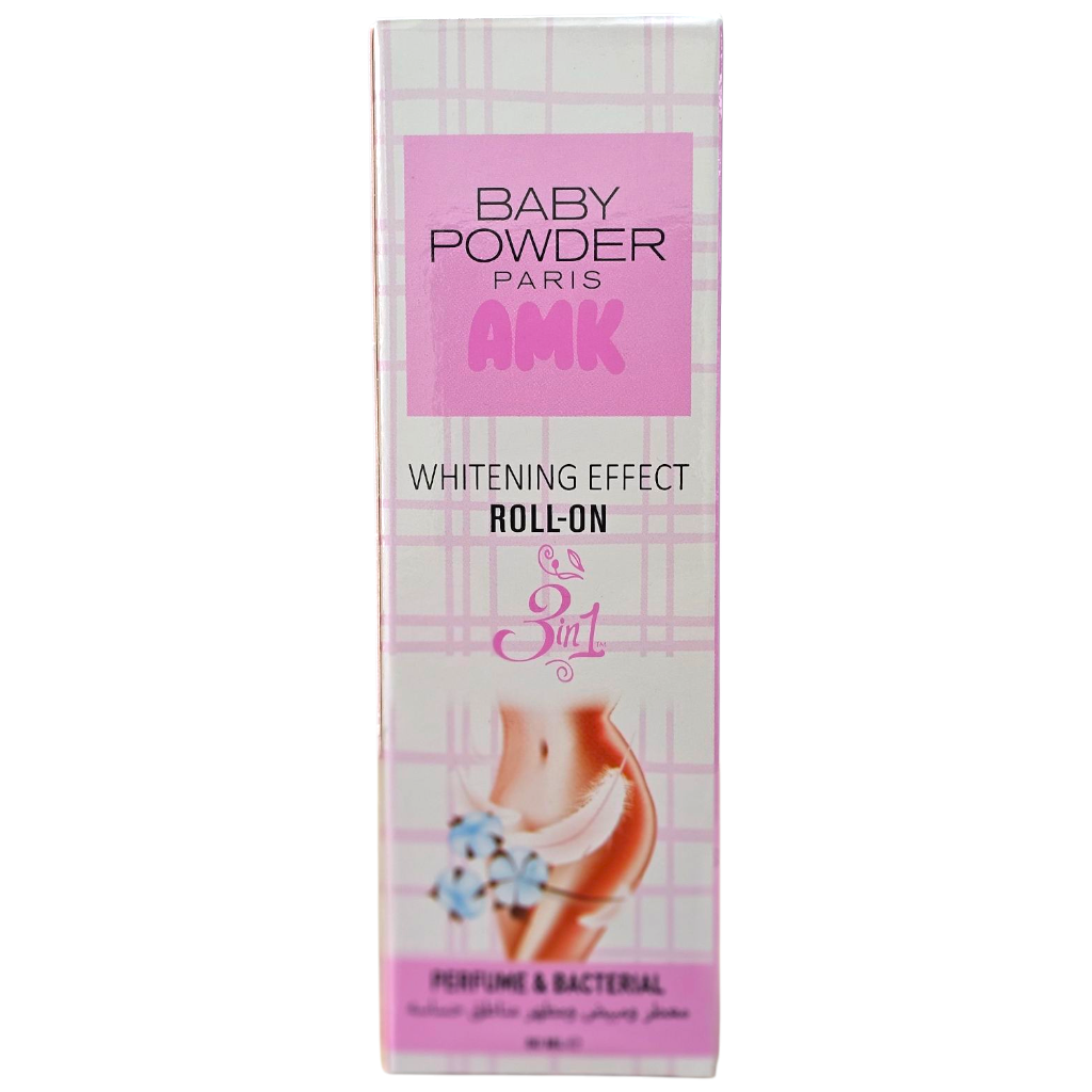 Baby Powder Paris Amk Déodorant Intime Whitening Effect Roll-On 3In1
