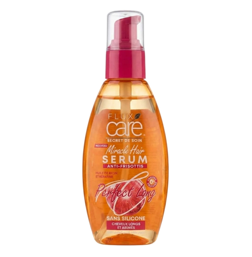 Flux Care Sérum Anti-Frisottis Ricin & Kératine Cheveux Longs Et Abîmés