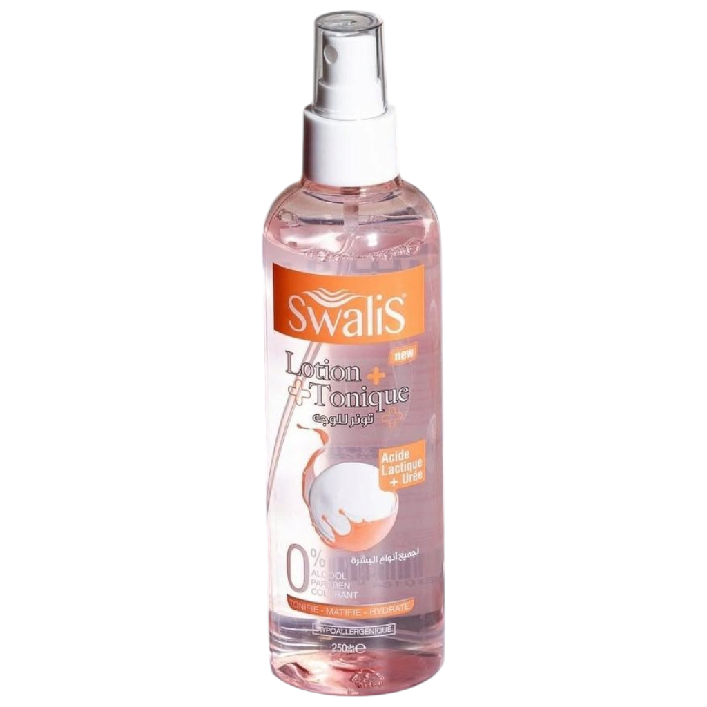 Swalis Lotion Tonique Acide Lactique + Urée 0%Alcool Paraben Colorant