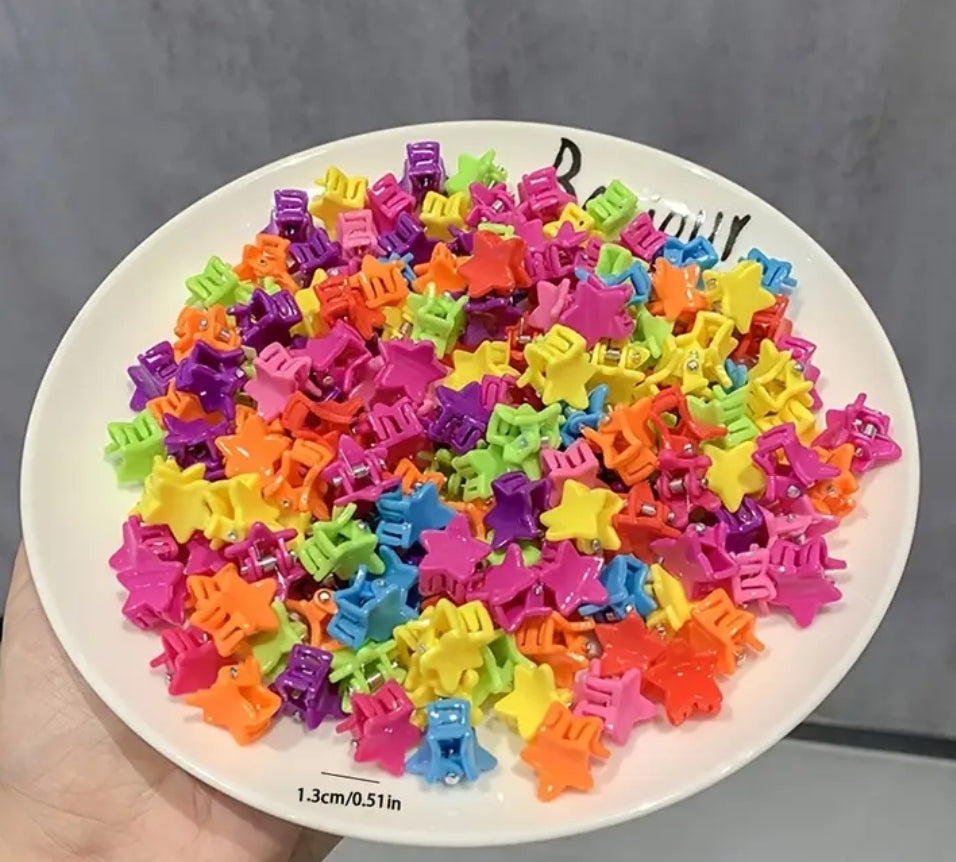 10 Pinces À Cheveux Miniatures Colorées