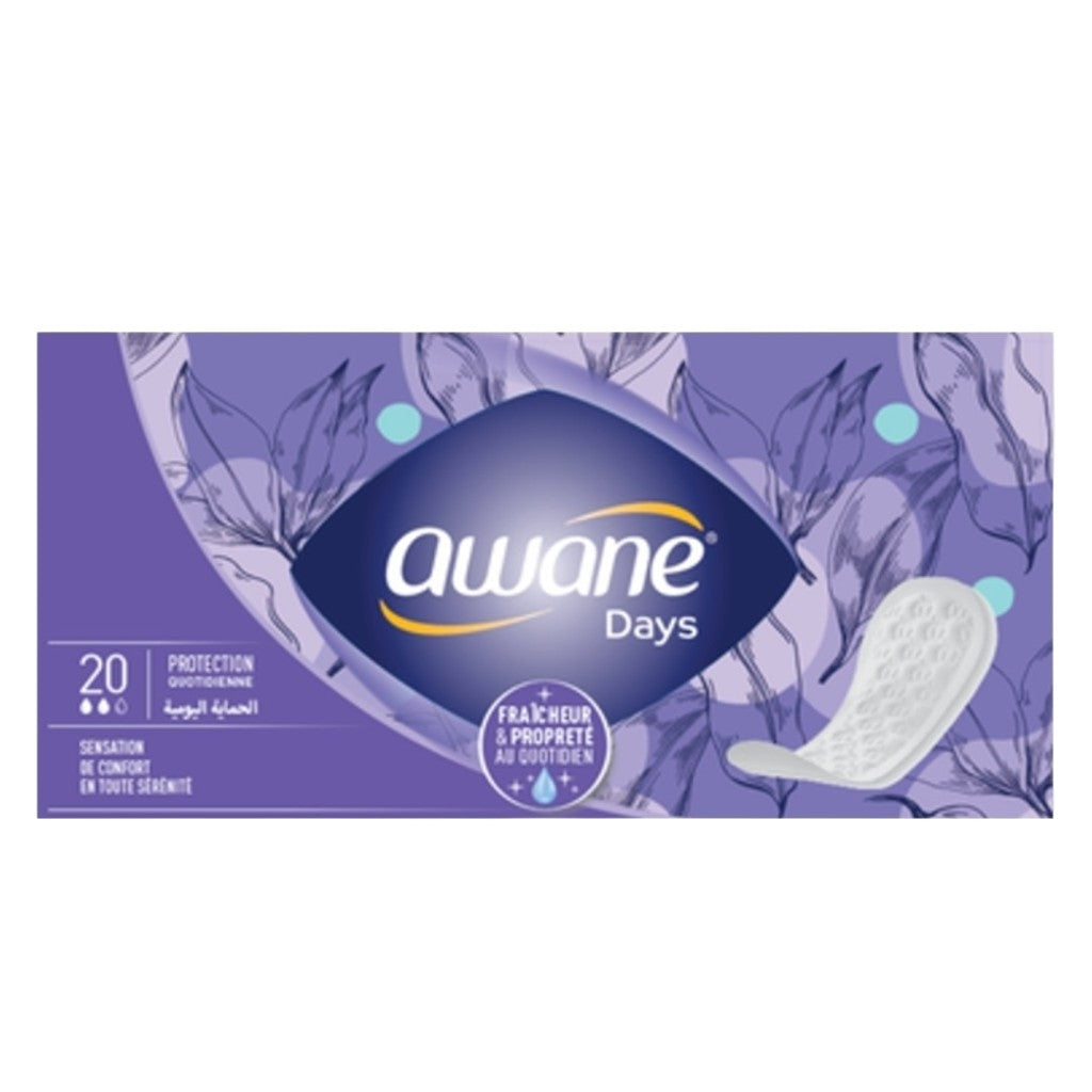 Awane Days Protège-Slips Quotidiens Confort & Fraîcheur 20 Unités