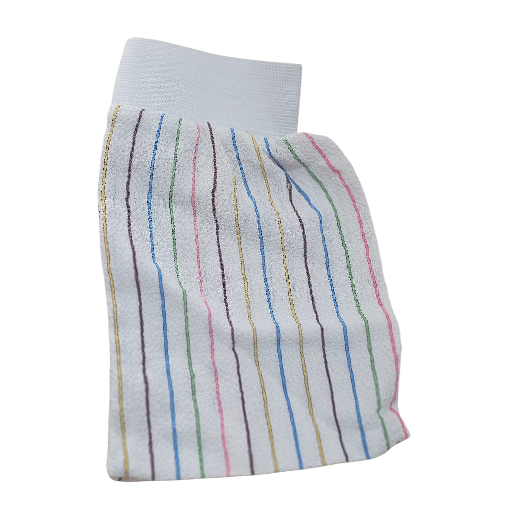 قفاز تقشير مخطط متعدد الألوان من القماش الناعم (كياسا)