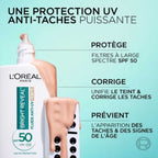 لوريال باريس برايت ريفيل سائل مضاد للأشعة فوق البنفسجية بعامل حماية من الشمس 50 شفاف