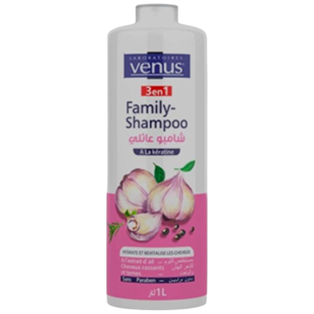 شامبو فينوس 3 في 1 العائلي بالكيراتين يرطب وينعش الشعر