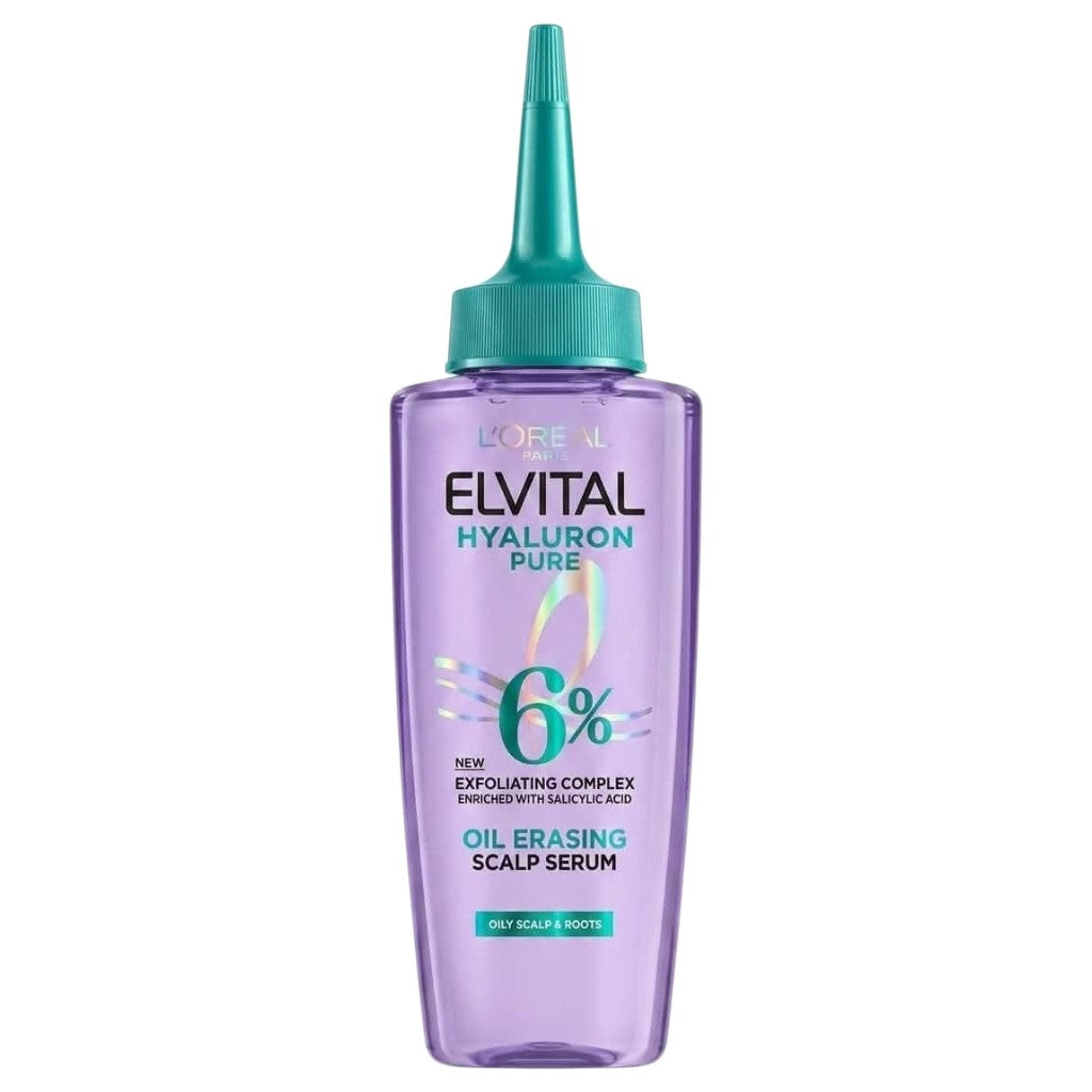 Elvital Huile D'acide Hyaluronique Pure Pour Éliminer L'excès De Sébum Du Cuir Chevelu Et Des Racines Des Cheveux.