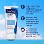 PanOxyl Acne Creamy Wash Nettoyant anti acné au peroxyde de benzoyle 4% le Visage et Corps