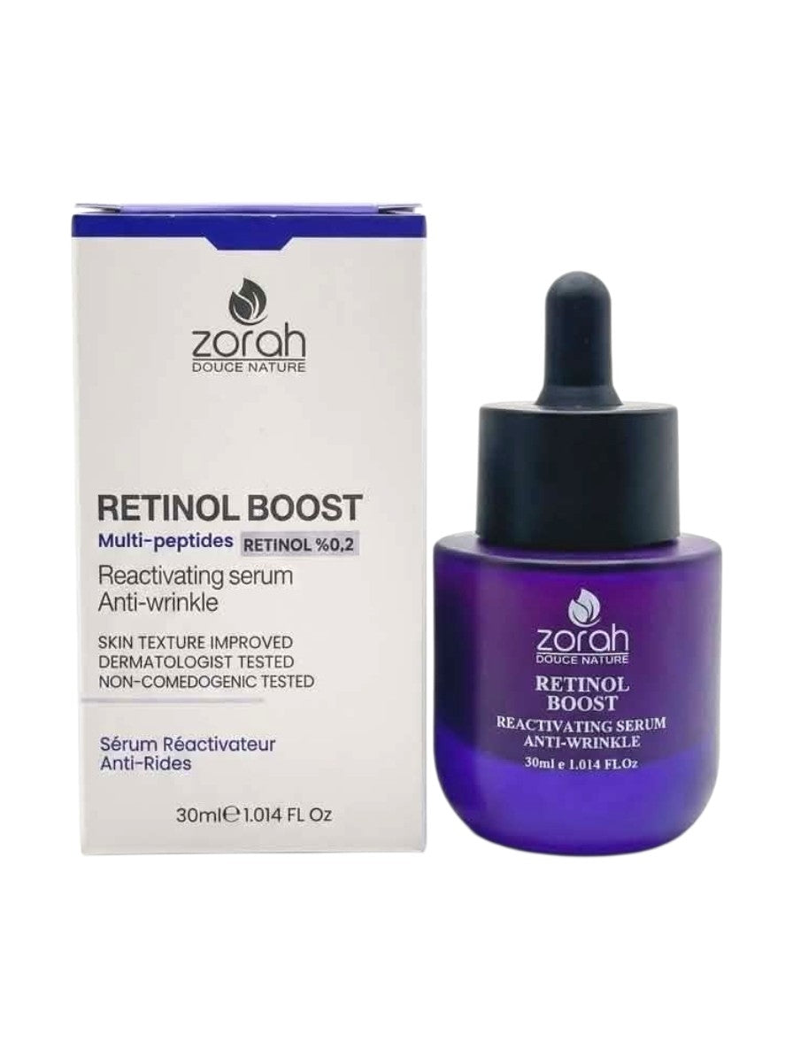 Zorah Douce Nature Retinol Boost Mulit-peptides Retinol%02 Sérum Réactivateur Anti-rides