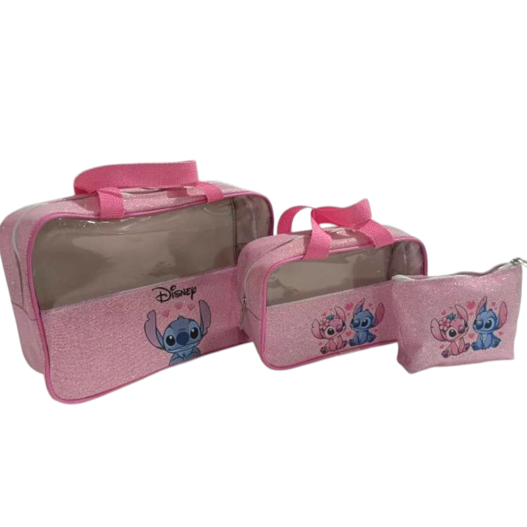 3 Pièces Sac Toilette Disney Stitch