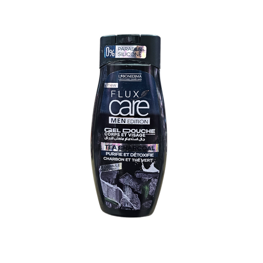 Flux care men edition Gel Douche corps et visage tea charcoal