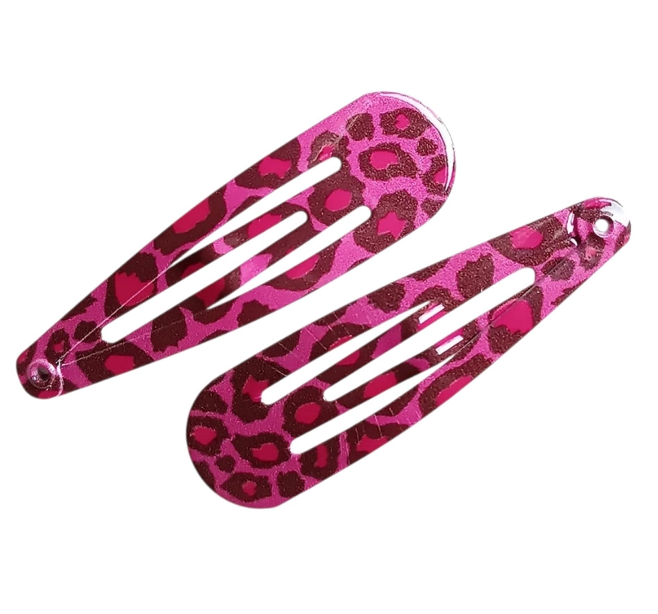 2Pcs Ensemble De Pinces À Cheveux Léopard Vintage Pour Femmes Barrettes Mignonnes En Alliage Esthétique