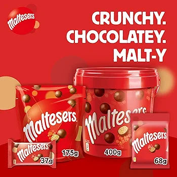 Maltesers Chocolate Bag 37G Irresistibly Delicious Malt Chocolate Crispy Honeycomb Spheres Covered In Milk Chocolate