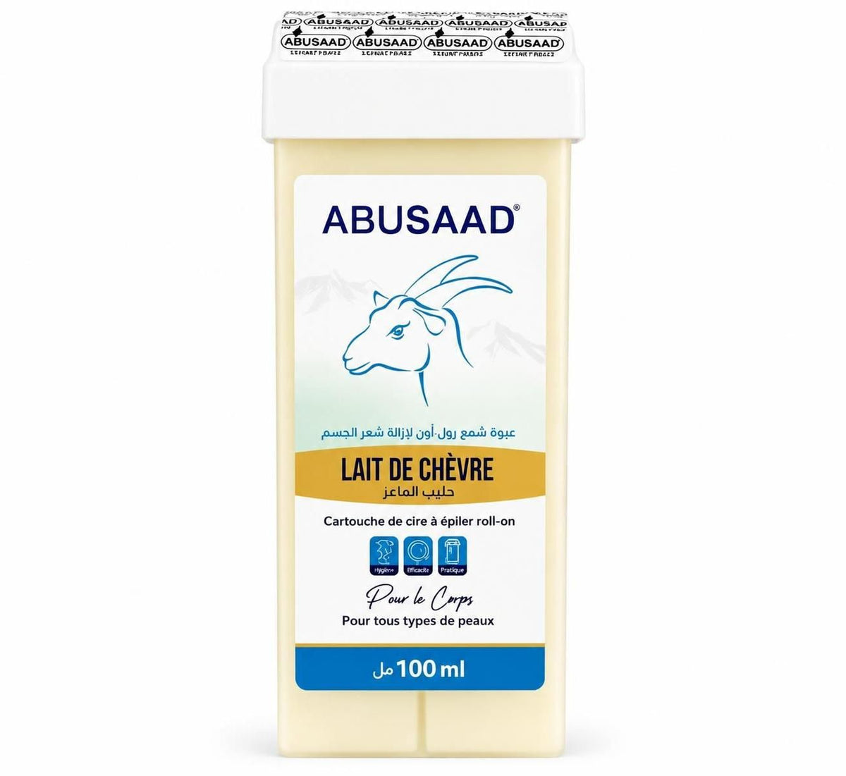 Abusaad Lait De Chèvre – Cartouche De Cire À Épiler Roll-on Au Lait De Chèvre