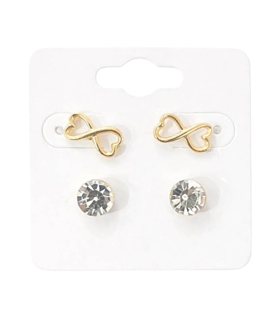 2Paires Ensemble De Mini Boucles D'Oreilles Clous