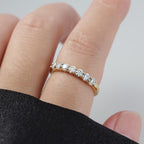 Alliance Demi-Éternité Ronde Bague De Mariage