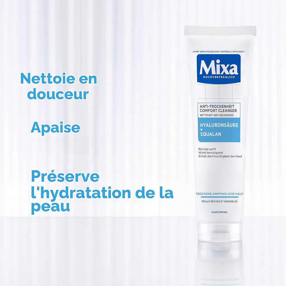 Mixa Sensitive Skin Expert - Anti-dryness Comfort Cleanser Hyaluronic Acid  Squalane