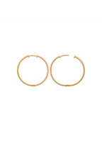 Boucles créoles plaqué or torsadées