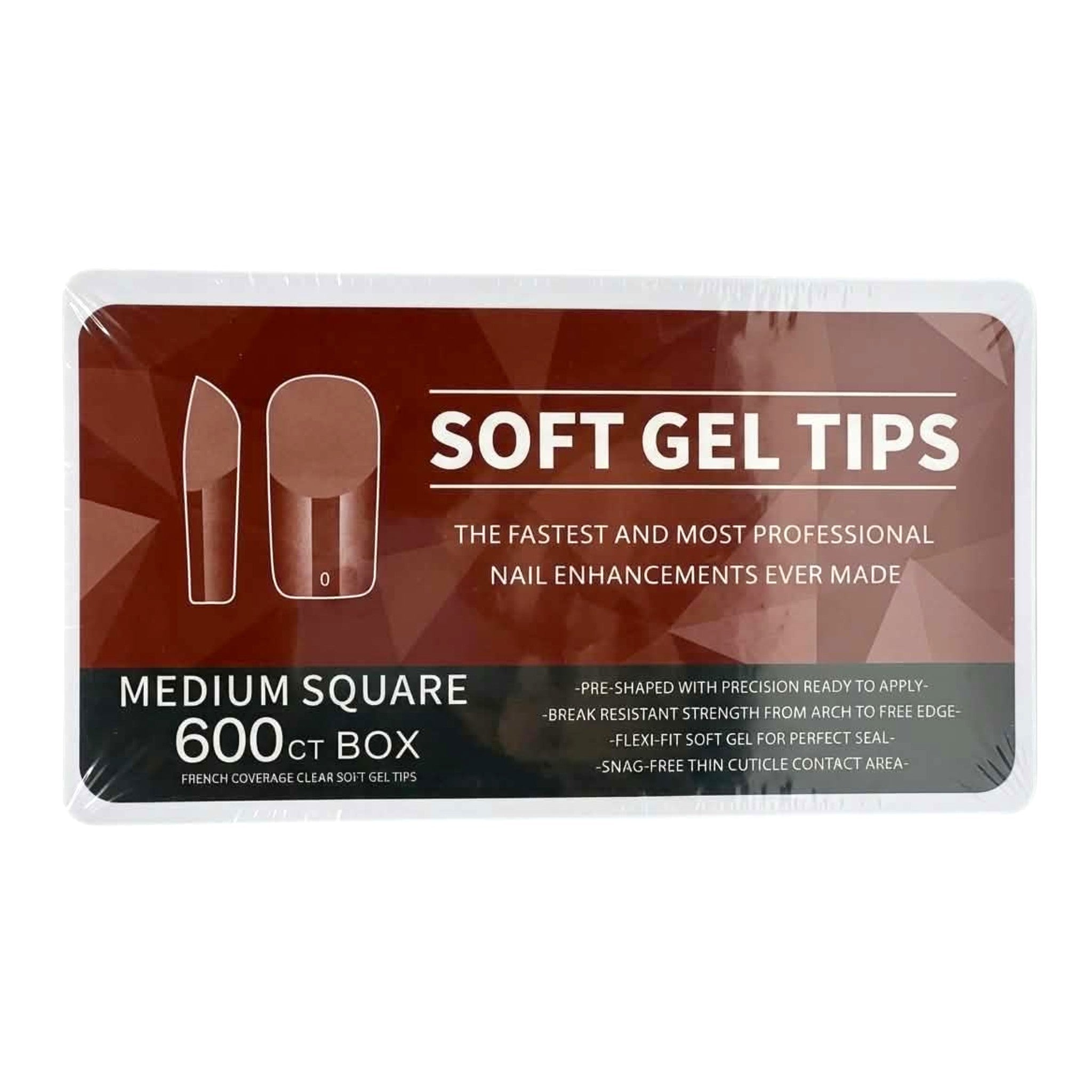 Capsules Américaines Soft Gel Tips Ballerine Boîte De 600 Pièces