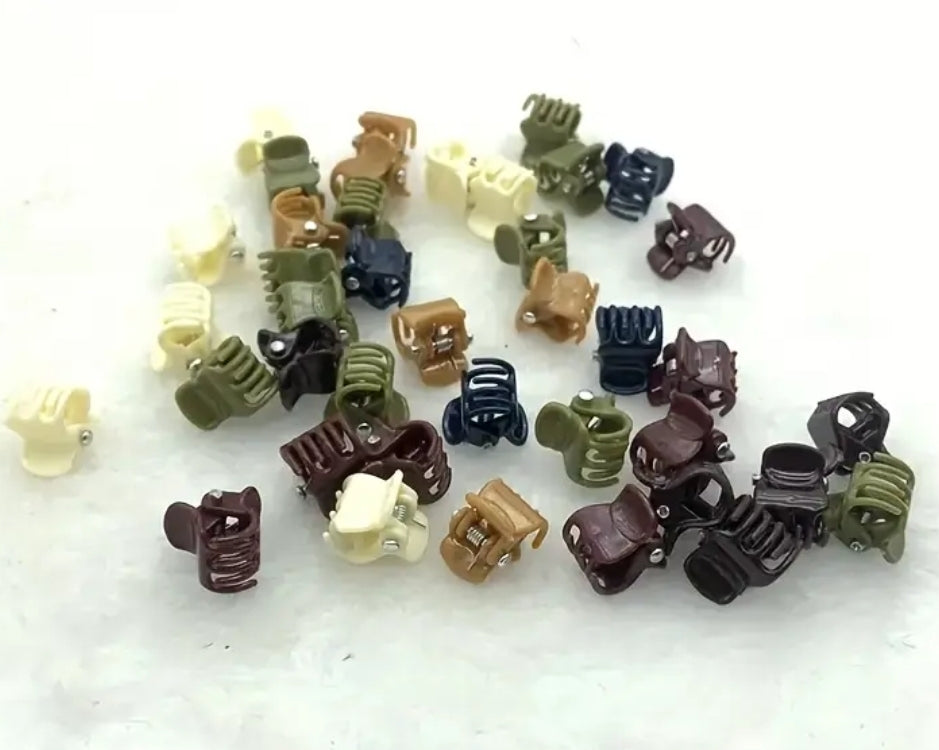 10 Pinces À Cheveux Miniatures Colorées
