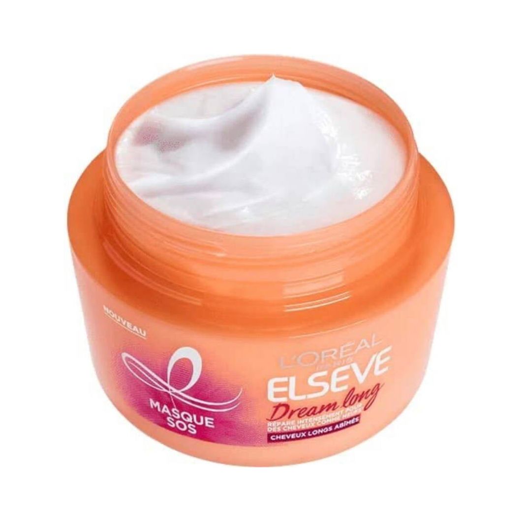 قناع لوريال باريس إلسيف دريم لونج الترميمي الغني بزيت الخروع/الكيراتين للشعر الطويل