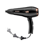 مجفف شعر بيبي ليس كورد كيبر 2000 مع تقنية أيونية وسلك قابل للسحب D373E، أسود