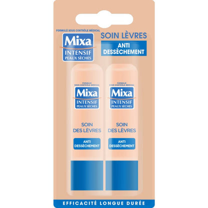 Mixa Intensif Stick Soin Des Lèvres Anti-Dessèchement Peaux Sèches 2 Sticks