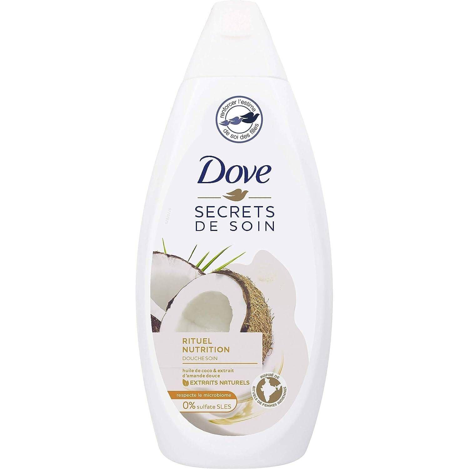 Dove Douche Soin Rituel Nutrition Huile De Coco Et Extrait D’Amande Douce