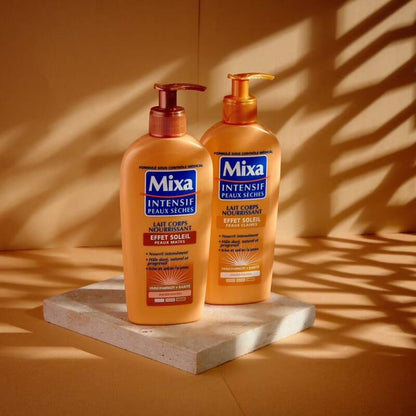 Mixa Intensif Lait Corps Nourrissant À L'Huile D'Abricot Et Karité Effet Soleil Peaux Mates