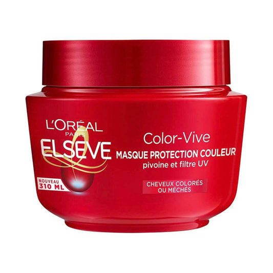 L'Oréal Paris Elseve Color-Vive Masque Protection Couleur Enrichi En Pivoine/Filtre Uv Pour Cheveux Colorés/Méchés