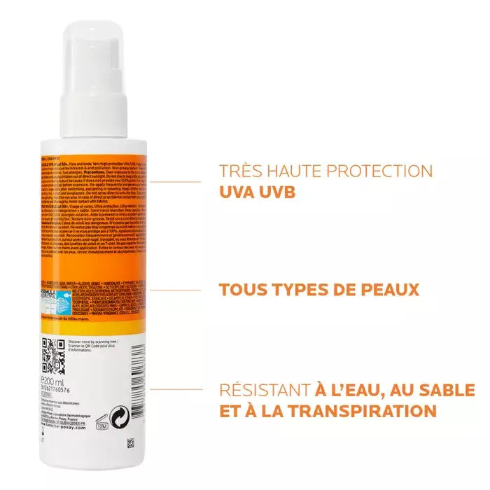 La Roche-Posay Spray Solaire Invisible Corps Spf50