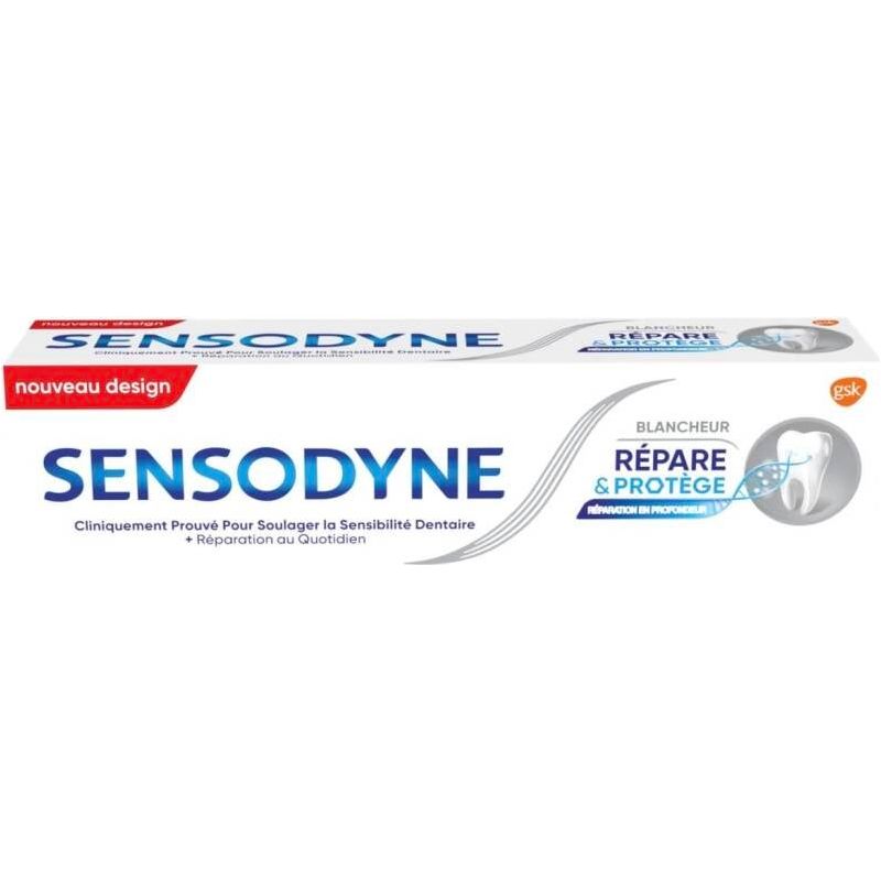 Sensodyne Dentifrice Répare & Protège Blancheur, Pour Dents Sensibles, Protection Longue Durée Contre La Sensibilité Dentaire, 75Ml