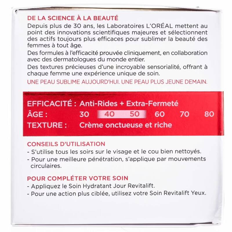 L'Oréal Revitalift Soin Jour Et Nuit Hydratant Anti-Rides + Extra-Fermeté 50Ml