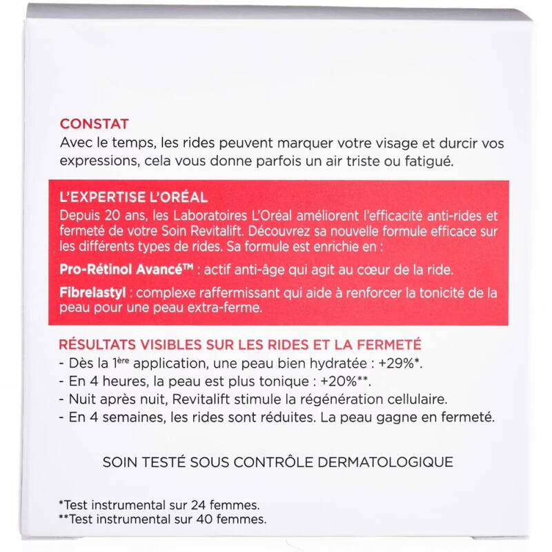 L'Oréal Revitalift Soin Jour Et Nuit Hydratant Anti-Rides + Extra-Fermeté 50Ml